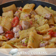 Paccheri con tonno rosso e pistacchi