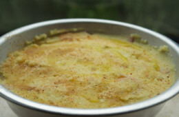 Torta di patate con scalogni e gorgonzola